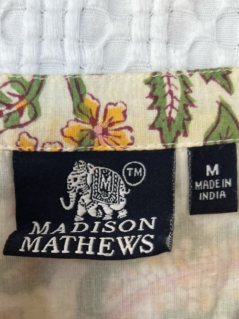 Madison Mathews Folly Floral Tiered Mini Dress Cotton Sz M - Picture 5 of 9